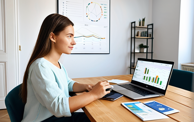 덴마크 통화와 환전 방법 - Smart Traveler Planning Finances**
"A young, professional digital nomad woman with a laptop, sittin...